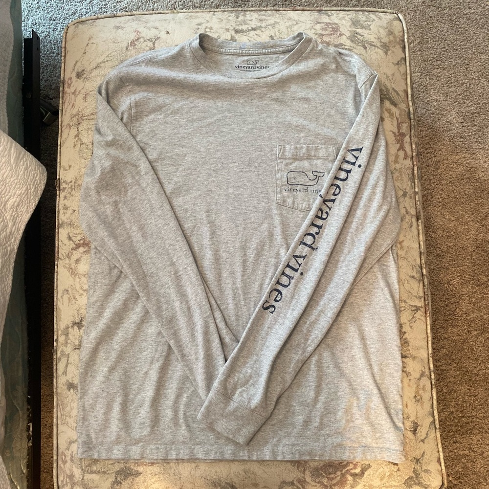 Vineyard Vines Mens Medium Grey Long Sleeve T-Shirt